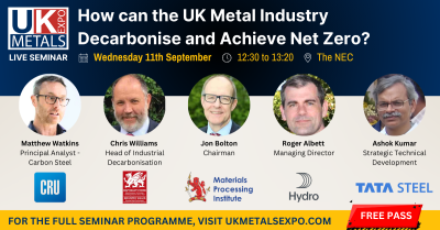 UK Metals Expo: From Blast to Arc: A new world of EAF steelmaking in the UK and what it means